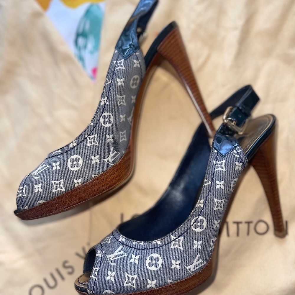 Louis Vuitton sling back heels